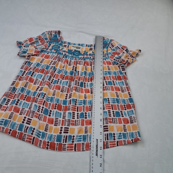 Savanna Jane Floral Embroidered Vibrant Printed Top Size M - Picture 10 of 11